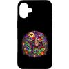 Halloween Glam Retro 90s Graffiti Pop Ar Custodia per iPhone 16 Plus T-Rex Vampire Undead Dinosaur Tyrannosaurus Spettrale Spaventoso