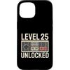 Level 25 Gamer Birthday Custodia per iPhone 15 Livello 25 Sbloccato Retro Gamer 25 ° compleanno