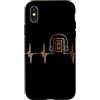 Cassette Player Heartbeat Vintage T-Shir Custodia per iPhone X/XS Lettore di cassette Battito cardiaco Vintage ECG Cardiogramma Retro