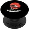 Pine Studio Giapponese Bonsai pino e sole Vintage Paesaggio PopSockets PopGrip Adesivo