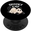 Halloween Gift For Trick Or Treating Spo Spooky Cat Ghost Cat Boo Ghoul Carino Gattino Happy Halloween PopSockets PopGrip Adesivo