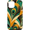 Wild Style Collection Custodia per iPhone 12/12 Pro Ventaglio a forma di occhio ispirato al pavone, elegante motivo animale