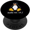 Programmer Coder Nerd Geek Hacker Gamer Linux Tux Penguin Logo PopSockets PopGrip Adesivo
