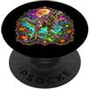 Halloween Glam Retro 90s Graffiti Pop Ar T-Rex Zombie Undead Dinosaur Tyrannosaurus Spettrale Spaventoso PopSockets PopGrip Adesivo