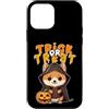 Kattos - Halloween Trick or Treat Custodia per iPhone 12 mini Halloween dolce Shiba Inu Design Trick or Treat Nero