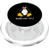 Programmer Coder Nerd Geek Hacker Gamer Linux Tux Penguin Logo PopSockets PopGrip per MagSafe