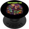 Halloween Glam Retro 90s Graffiti Pop Ar T-Rex Vampire Undead Dinosaur Tyrannosaurus Spettrale Spaventoso PopSockets PopGrip Adesivo
