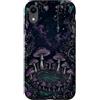 Moon Garden Collection Custodia per iPhone XR Anello a forma di fungo sotto le stelle con fiore gotico