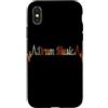 Drum Music Heartbeat Vintage T-Shirts Custodia per iPhone X/XS Batteria Musica Battito cardiaco Vintage ECG Cardiogramma Retro