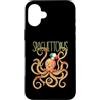 ANIMALICIOUS - Humor Animals and Food me Custodia per iPhone 16 Plus Polpo carino con spaghetti di pasta italiana divertenti