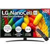 LG NanoCell AI 86 Pollici, Serie NANO81 2025 Smart TV 4K - 86NANO81A6A | Processore ?7 Gen8, WebOS, Telecomando Puntatore con AI, Filmmaker Mode, Gaming con VRR 4K@60Hz