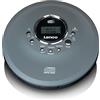 Lenco CD-400 - Lettore CD portatile - Discman - Radio DAB+ - CD, CD-R/RW, lettore MP3 - Memoria stazioni - Funzione audiolibro - Antishock - Batteria integrata 1000 mAH - Grigio