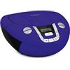 TechniSat VIOLA CD-1 - lettore CD stereo portatile con maniglia per il trasporto, boombox nera, sintonizzatore radio FM, ricezione Bluetooth, potenza di 2 x 1 W RMS, alimentazione a rete e a batteria