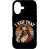 Funny Christian Tee Retro Apparel Co. Custodia per iPhone 17 Jesus I Saw That Funny Christian Retro Occhiali da sole
