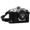 MegaGear Ever Ready - Mezza custodia in pelle per fotocamera compatibile con Olympus OM-D E-M10 Mark III