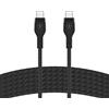 Belkin BoostCharge Pro Flex Cavo intrecciato da USB Type C a USB C, cavo di ricarica rapida PD, certificato USB-IF per iPhone 16/15, Galaxy S24, Pixel, iPad, Nintendo Switch, MacBook, altri, 3 m, nero