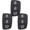 GIANTO 3 Pad Pulsanti per Chiave Compatibile con Hyundai Santa Fe Tucson i10 i20 i30 i40 ix20 ix30 ix25 ix35 ix45 ix55, Tastierino Tasti Ricambio per Telecomando Auto in Gomma Silicone - 3 pezzi