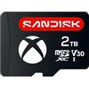 SANDISK scheda microSD per ROG Xbox Ally (X) da 2 TB, con licenza ufficiale Xbox (velocità di lettura fino a 200 MB/s, velocità di scrittura fino a 140 MB/s)
