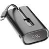 Cellularline - LIN-C - Powerbank 10000mAh - Cavo USB-C Integrato - USB-C port IN/OUT 20W PD - Nero