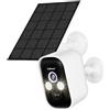 OBA SriHome SH033B Telecamera Wi-Fi Batteria Senza Fili,Visione Notturna a Colori, Rilevamento Persona,IP65,Audio,Pannello Solare