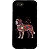 Funny Saint Bernard Gifts Accessories & Custodia per iPhone SE (2020) / 7/8 San Bernardo Fiori Farfalla Floreale Colorato Botanico