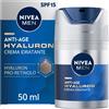 NIVEA (BEIERSDORF SpA) Nivea Men Anti-Age Hyaluron Crema Viso Idratante FP15 50 ml, Crema viso uomo antirughe pelli mature