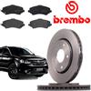 BREMBO Kit Dischi e Pastiglie Freno Anteriori Brembo Fiat Freemont
