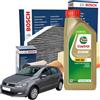 BOSCH Kit Tagliando 5 litri olio motore Castrol Edge LL 5w30 per Volkswagen Polo