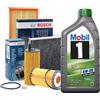 BOSCH Kit Tagliando 4 Filtri Bosch + Mobi 5W30 Ktb183+Mobil5W30