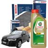 BOSCH Kit Tagliando + 5 Litri Olio Motore Castrol EDGE LL 5W30 per Audi Q3
