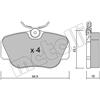 Metelli Pattini Freno Mercedes 190 (W201) E 2.3 (201.028 22-0041-0