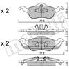 Metelli Pattini Freno Ford Focus/Sw T.T (98-04) 1.6 16V F 22-0291-0