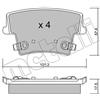 Metelli Pattini Freno Chrysler 300 C 3.0 Crd 22-0718-0