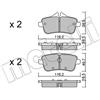 Metelli Pattini Freno P Mercedes Benz Cla (C117) : 45 A 22-0968-0