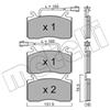 METELLI Kit pastiglie freno, Freno a disco 22-1100-0