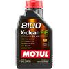 Motul 8100 X-Clean FE 5W-30 Ã¨ un olio motore 100% sintetico per veicoli benzina e diesel, compatibile con DPF e normative…