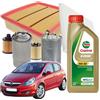 MISTI Kit Tagliando 4 litri olio motore Castrol 5w30 C3 per Opel Corsa D