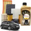 MISTI Kit tagliando Filtri + Olio Peugeot 208 DS3 1.6 Hdi Olio Tamoil 5w30
