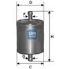 Ufi Filtro Carburante Fiat Punto Evo (199) 1.4Gpl/Opel 31.836.00