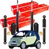SPEED KIT 4 Ammortizzatori Speed + 2 Tamponi Paracolpo Anteriore per Smart Fortwo 450