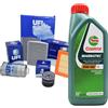 UFI Kit tagliando completo + 3lt olio motore per PUNTO 1.2 1.4 BENZINA GPL