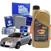 UFI Kit Tagliando Ufi 5 litri Olio Motore Speed Max 5w30 per Alfa Romeo Mito