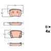 Trw Pastiglia Freno Post. Opel Adam 2014 , Corsa E Gdb2093