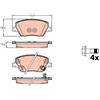 Trw Pastiglia Freno Anteriore Fiat Tipo 2Volumi/3Volum Gdb2151