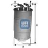 Ufi Filtri Carburante Opel Corsa D 1.3 Cdti 16V 24.099.00