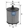 Ufi Filtro Olio Opel (Gm), Vauxhall 25.024.00