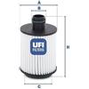Ufi Filtro Olio Opel/Vauxhall Insigna 2.0Cdti 16V Dpf 25.093.00