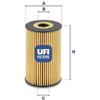Ufi Filtro Olio Audi A1 (8X) 1.6 Tdi Cr (Cayb) 11/10-> 25.106.00