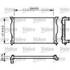 VALEO Radiatore acqua motore VALEO 732963 per Audi A4/A6 M/A con aria condizionata+/- 2000->