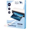Raylu Paper® - Confezione da 100 buste per plastificazione, trasparenti, finitura lucida, fogli termici per plastificazione, buste per plastificatrice, fogli di plastica (75 micron, A4)